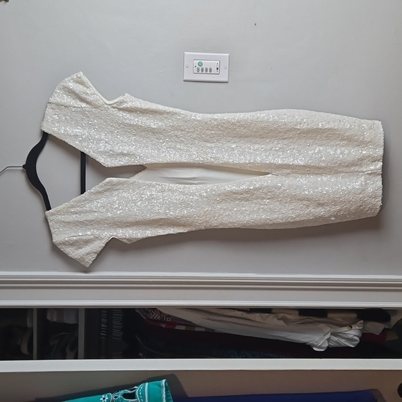 Dress The Population Zoe Sequin Cap Sleeve Mini Dress-Size Medium - Picture 13 of 17